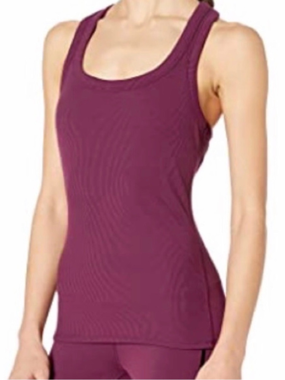 ALO Racerback Rib Tank in Burgundy - XS